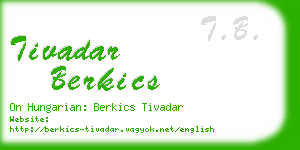 tivadar berkics business card